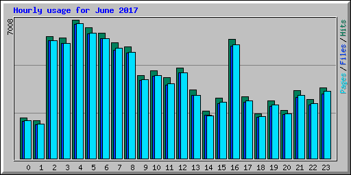 Hourly usage for June 2017