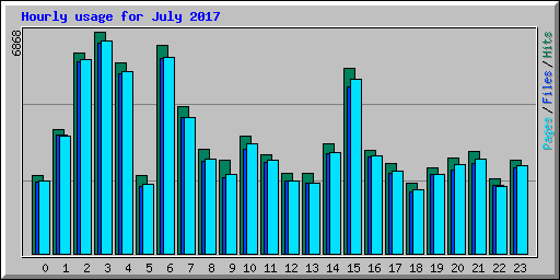 Hourly usage for July 2017