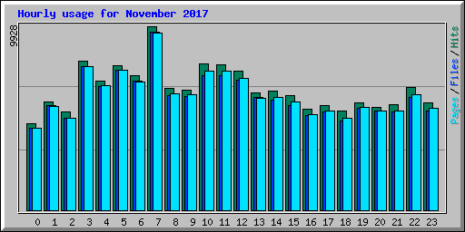 Hourly usage for November 2017